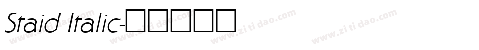 Staid Italic字体转换